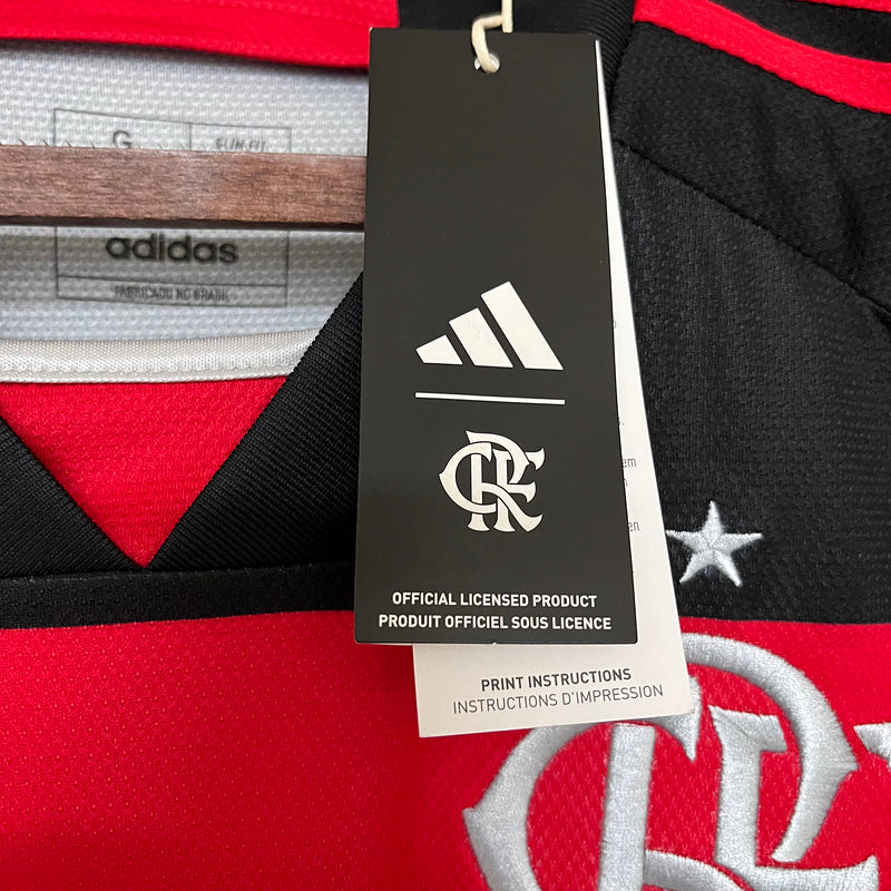 Camisa Flamengo Home l 24/25 - Vermelho e Preto