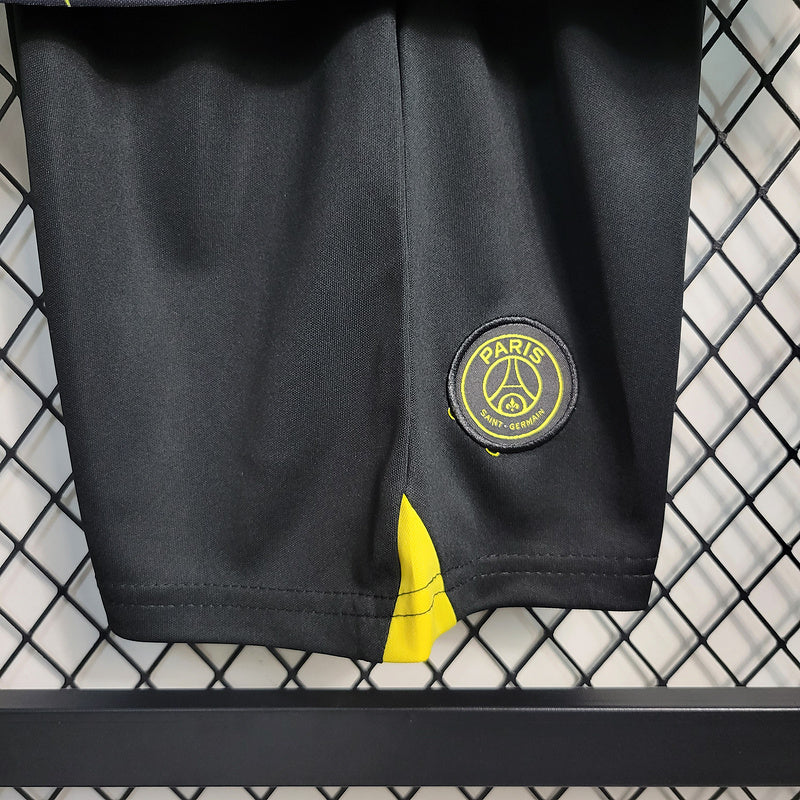 Kit Infantil PSG 23/24 - Preto e Amarelo