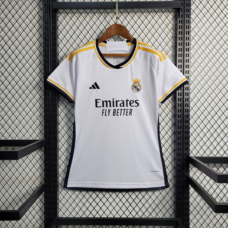 Camisa Real Madrid Feminino Home 23/24 Adidas - Branco