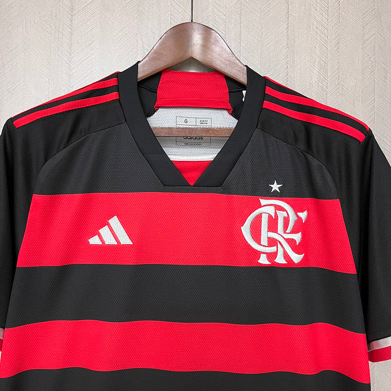 Camisa Flamengo Home l 24/25 - Vermelho e Preto