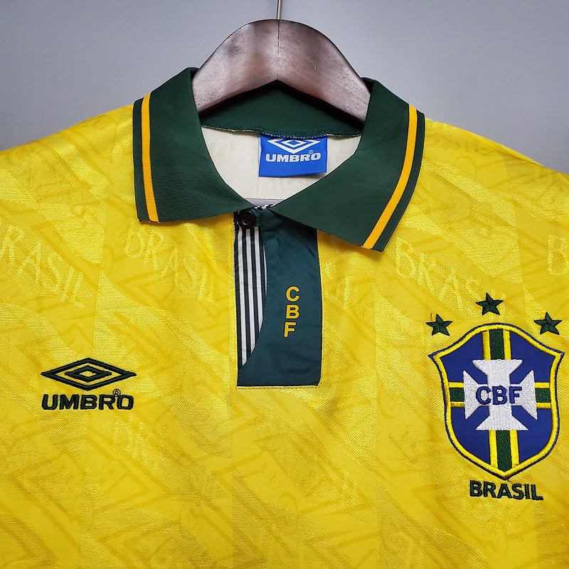 Camisa Seleção Brasileira Retrô 1991/1993 - Amarela