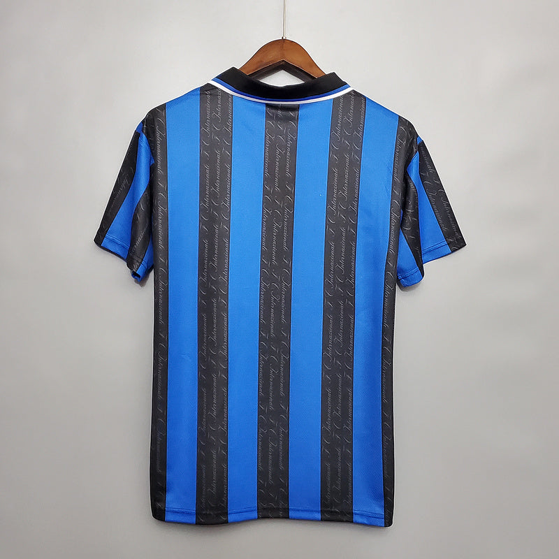 Camisa Inter de Milão Retrô 1997/1998 - Azul e Preta