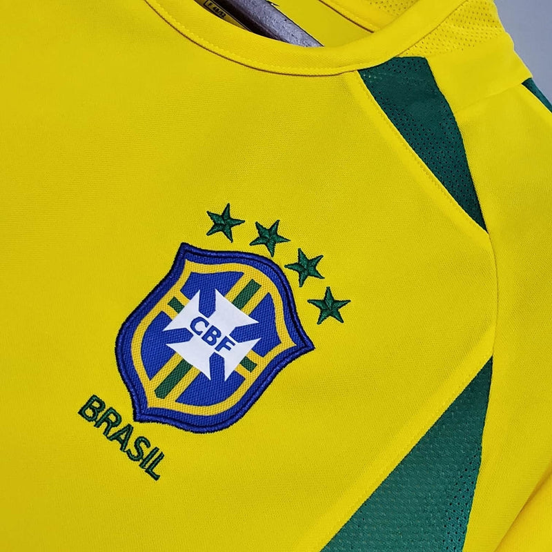 Camisa Seleção Brasileira Retrô 2002 Amarela