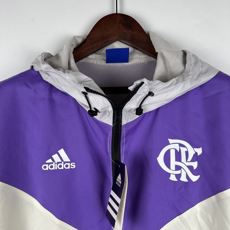 Corta Vento Flamengo - Roxo e Branco