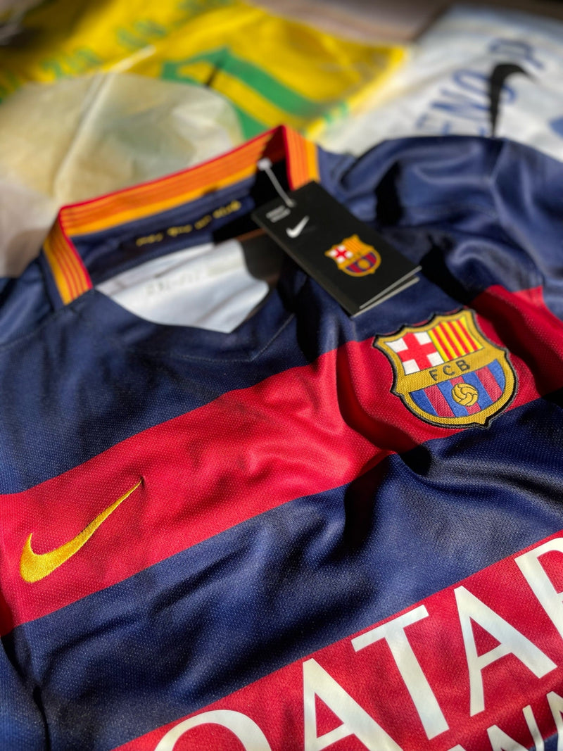 Camisa Barcelona Home l 2015/16 - Retrô