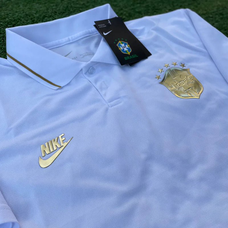 CAMISA SELEÇÃO BRASILEIRA 22/23 POLO GOLD  dourada