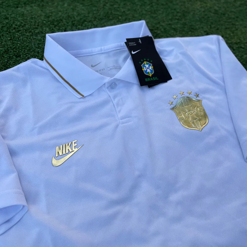 CAMISA SELEÇÃO BRASILEIRA 22/23 POLO GOLD  dourada