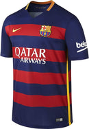 Camisa Barcelona Retrô Home l 2014/15 - Azul e Grená